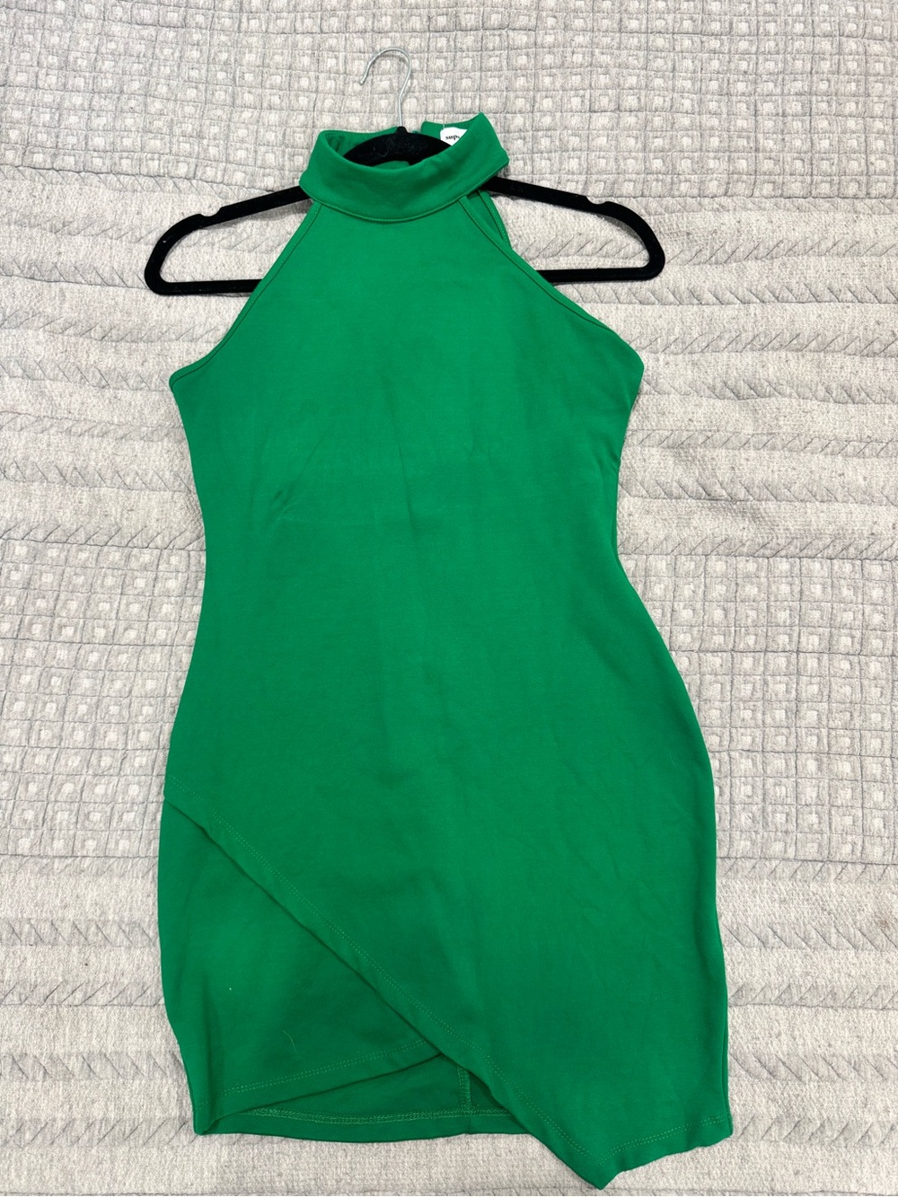 Green Halter Neck Bodycon Dress - Sleeveless